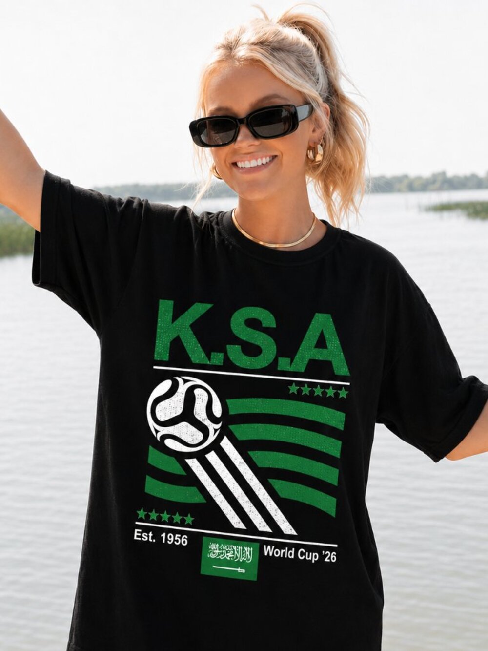 Vintage Saudi Arabia Soccer Tee, Retro 90s Football Fan Graphic Shirt